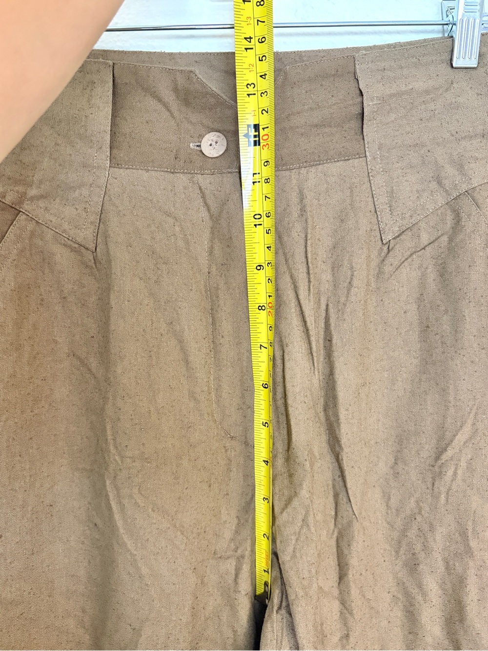 Vintage European 90’s Raw Silk, High-Waisted Wide-Leg Pants, size small - Picture 7 of 9